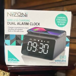 Nizoni Wireless Charging Dual Alarm Clock